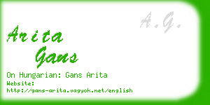 arita gans business card